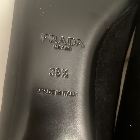 Prada Suede Flats With Rhinestone Buckle - Picture 5 of 12